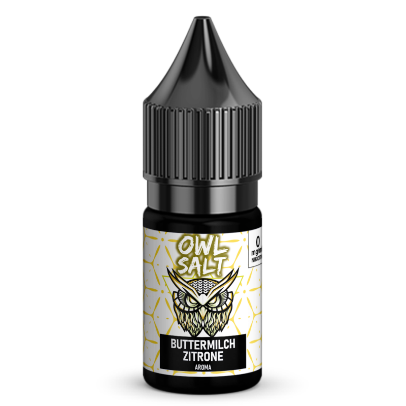 Liquid Buttermilch Zitrone Aroma - OWL SALT 10 ml 0 mg