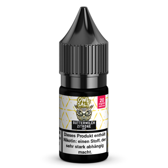 Liquid Buttermilch Zitrone Aroma - OWL SALT 10 ml 20 mg