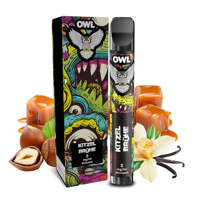 Nuss Karamell Vanille Einweg E-Zigarette OWL Kitzelbrühe