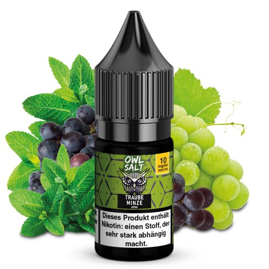 Traube Minze Liquid | OWL SALT Nikotinsalz 10 ml 10 mg