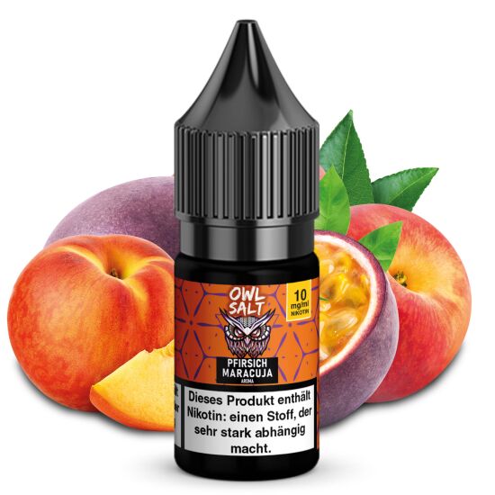Pfirsich Maracuja Liquid | OWL SALT Nikotinsalz 10 ml 10 mg