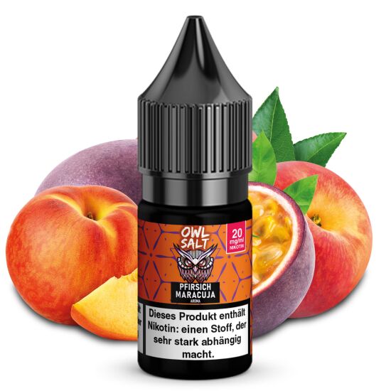 Pfirsich Maracuja Liquid | OWL SALT Nikotinsalz 10 ml 20 mg
