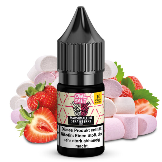 Marshmallow Erdbeere Liquid | OWL SALT Nikotinsalz 10 ml...
