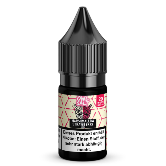 Liquid Marshmallow Erdbeere Aroma - OWL SALT 10 ml 20 mg