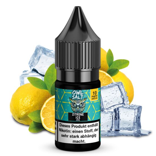 Zitrone Ice Liquid | OWL SALT Nikotinsalz 10 ml 10 mg
