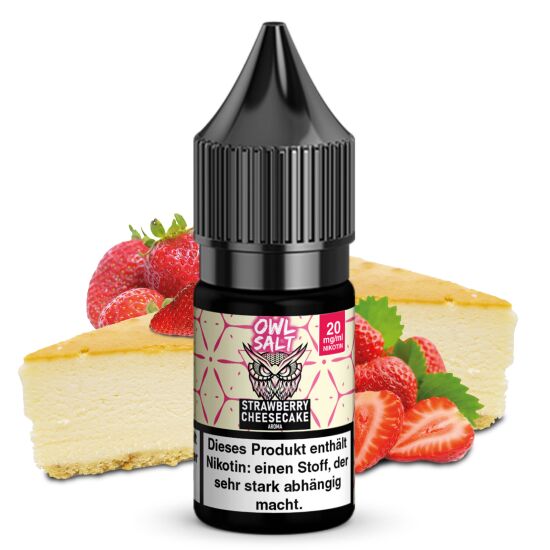 Strawberry Cheesecake Liquid | OWL SALT Nikotinsalz 10 ml...