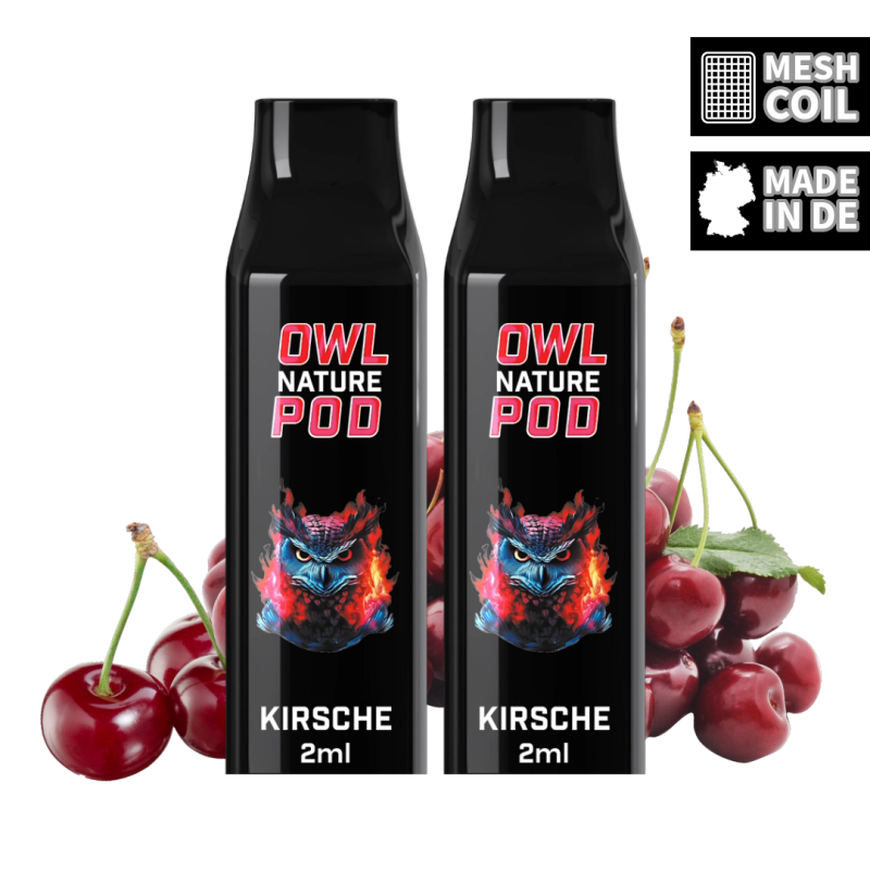 OWL Nature Pod Kirsch Geschmack 2ml  0 mg Doppelset