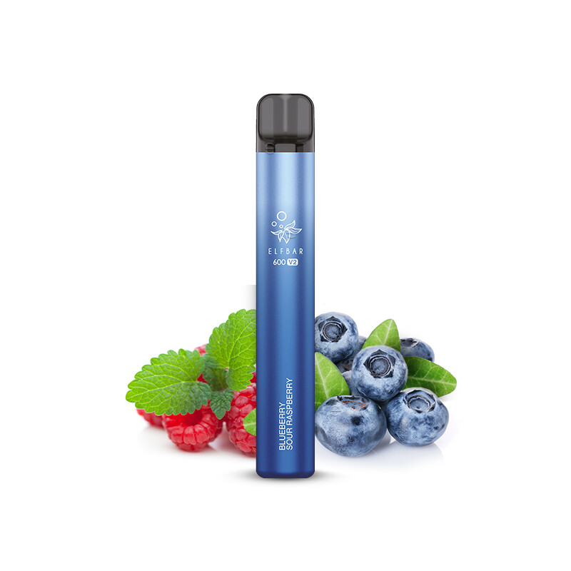 Elfbar 600 V2 Blueberry Sour Raspberry Einweg E-Zigarette CP 20 mg