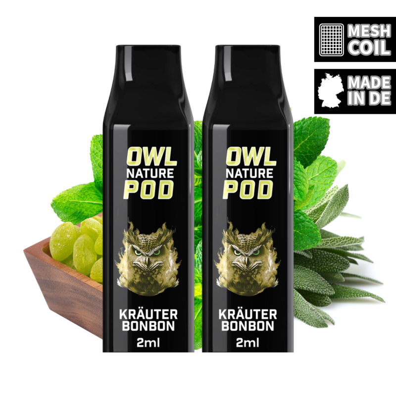 OWL Nature Pod Kräuterbonbon Geschmack 2ml 0 mg Doppelset