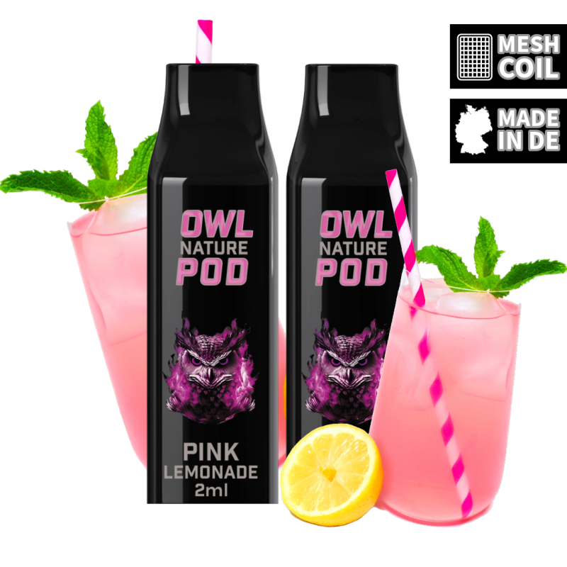 OWL Nature Pod Pink Lemonade Nikotinsalzliquid Tank Doppelset