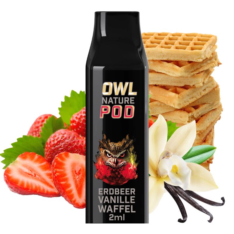 OWL Nature Pod Tankeinheit Erdbeer Vanille Waffel Geschmack 2 ml 10 mg