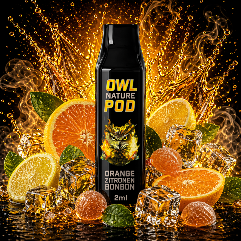 Orange Zitronenbonbon Pod - Prefilled Pod 2 ml (Kompatibel mit OWL Nature Pod & Ultrapod) 0 mg