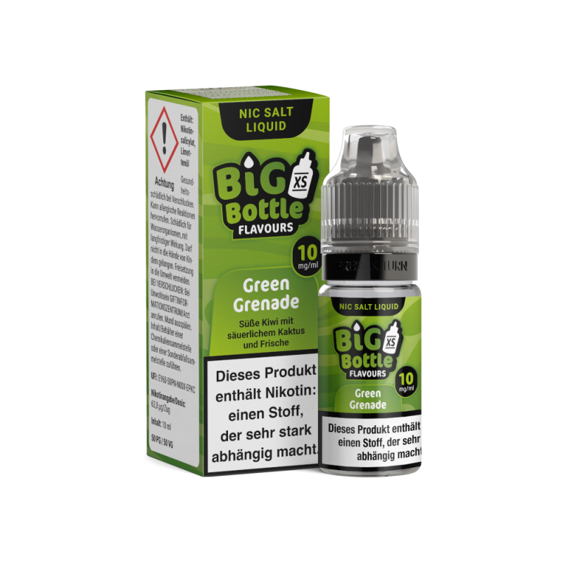BIG BOTTLE Green Grenade Nikotinsalz Liquid 10 ml 10mg