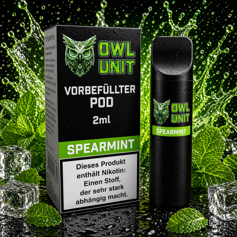 Spearmint Pod | Prefilled Pod 2 ml (OWL SALT Style) 0 mg