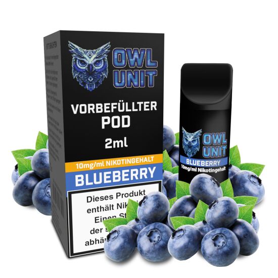 Blueberry Pod | Prefilled Pod 2 ml (OWL SALT Style) 10 mg