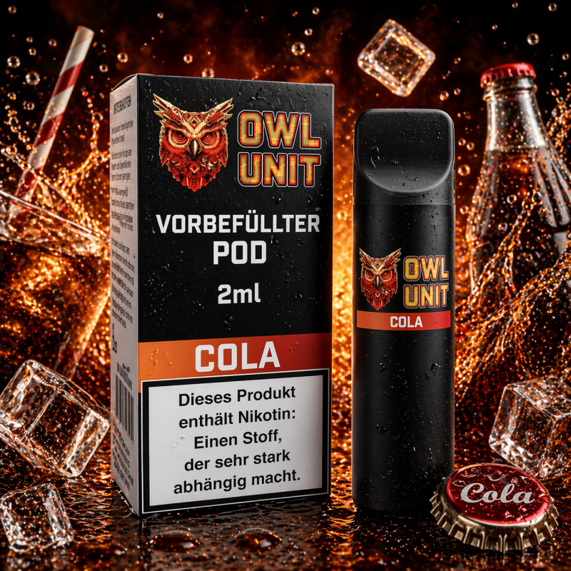 Cola Pod | Prefilled Pod 2 ml (OWL SALT Style) 10 mg