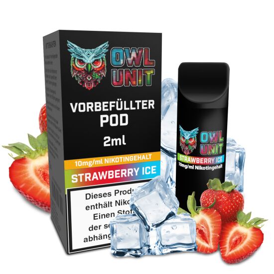 OWL Unit Tankeinheit Podsystem Strawberry Ice 2 ml 10 mg