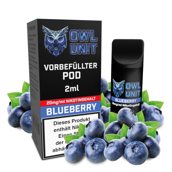 Blueberry Pod | Prefilled Pod 2 ml (OWL SALT Style) 20 mg