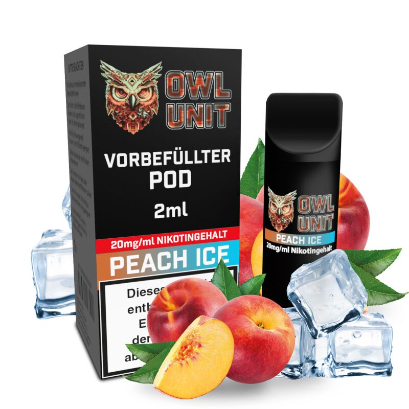 Peach Ice Pod | Prefilled Pod 2 ml (OWL SALT Style) 20 mg