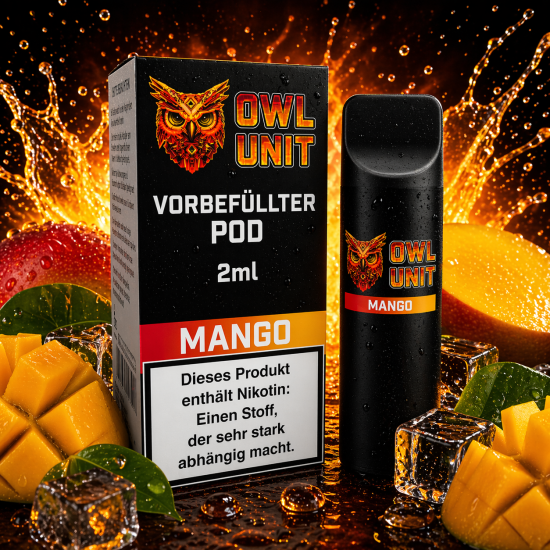 Mango Prefilled Pod OWL Unit 600 Puffs