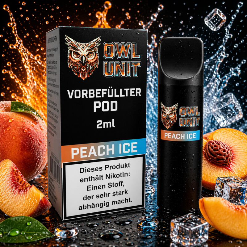 Peach Ice Prefilled Pod OWL Unit 600 Puffs