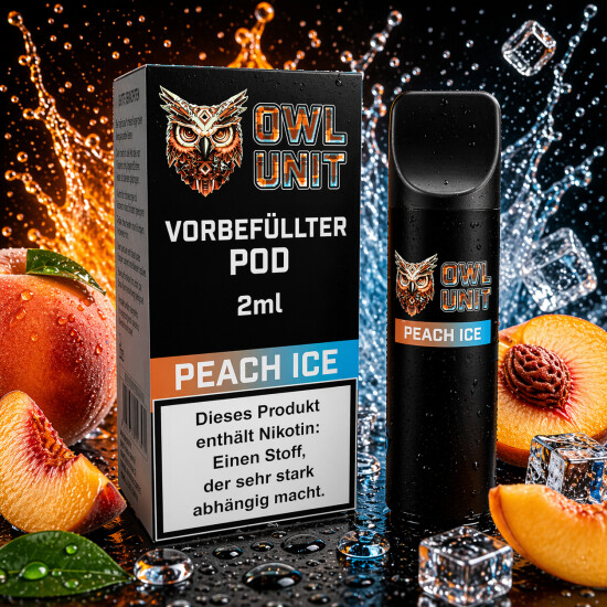 Peach Ice Prefilled Pod OWL Unit 600 Puffs