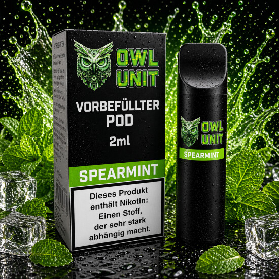 Spearmint Prefilled Pod OWL Unit 600 Puffs