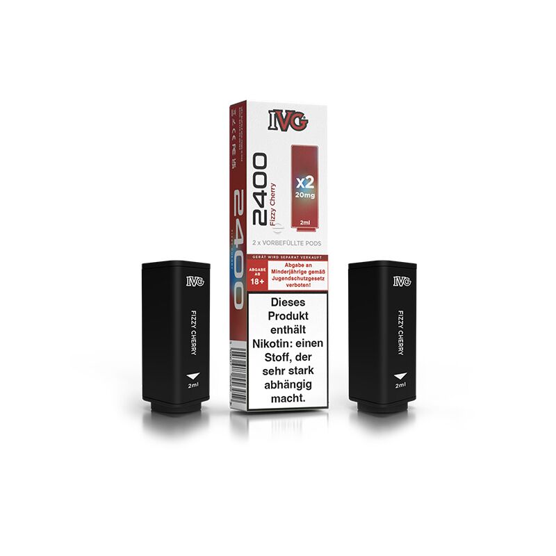 IVG 2400 4 Pod System Prefilled Pod 20mg Fizzy Cherry 20mg