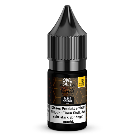 Tabak Schoko Liquid | OWL SALT Nikotinsalz 10 ml 10 mg