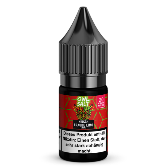 Liquid Kirsch Traube Limo Aroma - OWL SALT 10 ml 20 mg