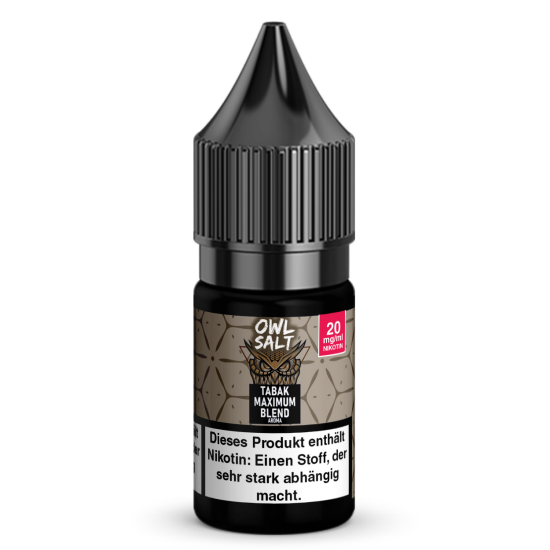 Tabak Maximum Blend Liquid | OWL SALT Nikotinsalz 10 ml...