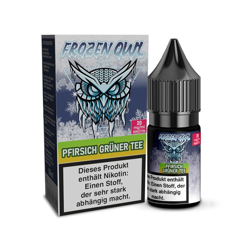 Pfirsich Grüner Tee Slush | Nikotinsalzliquid 10 ml (Frozen OWL) 20 mg