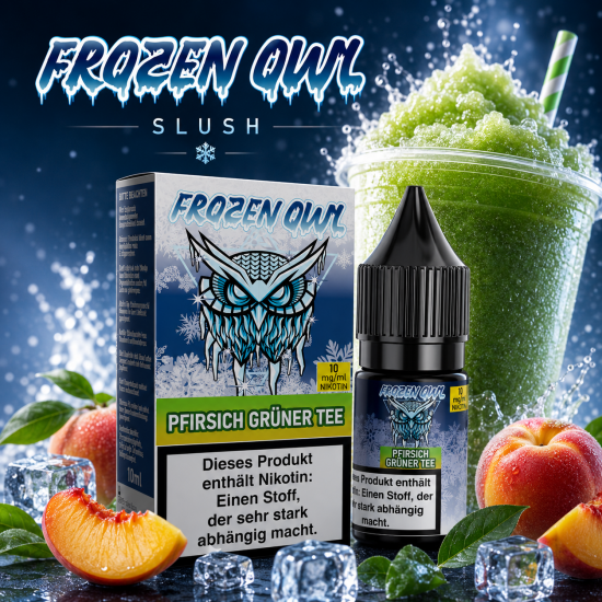 Pfirsich Gr&uuml;ner Tee Slush | Nikotinsalzliquid 10 ml...