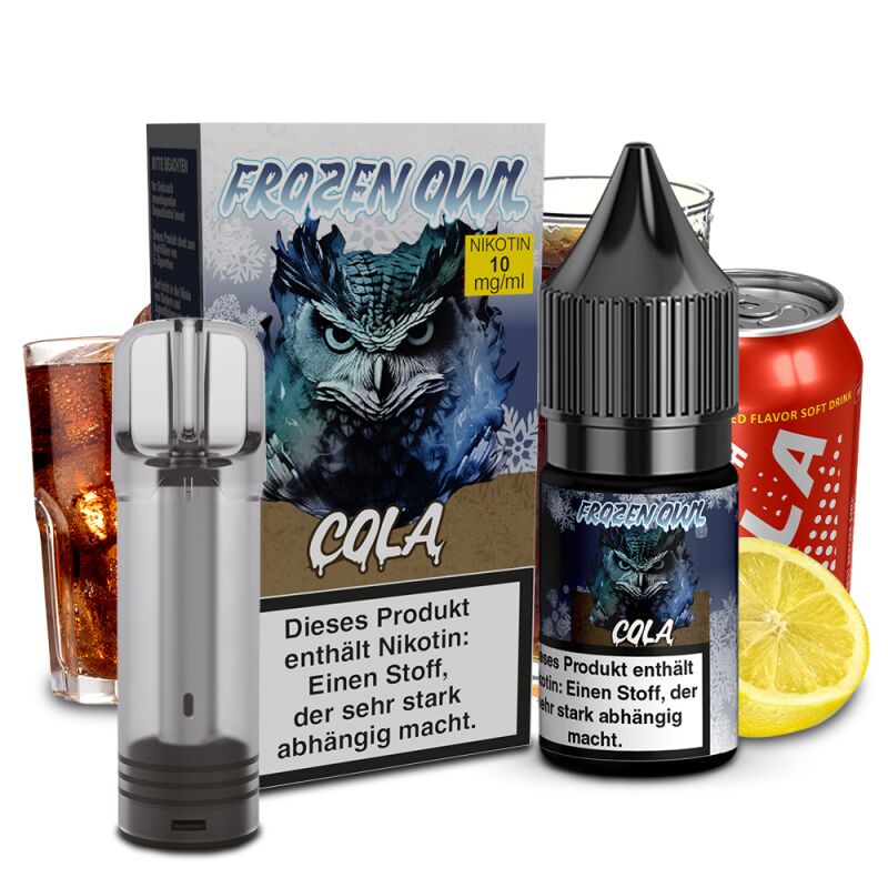 Frozen OWL Bundle Cola Nikotinsalz Liquid 10 ml 10 mg inkl. CUCO Leerpod