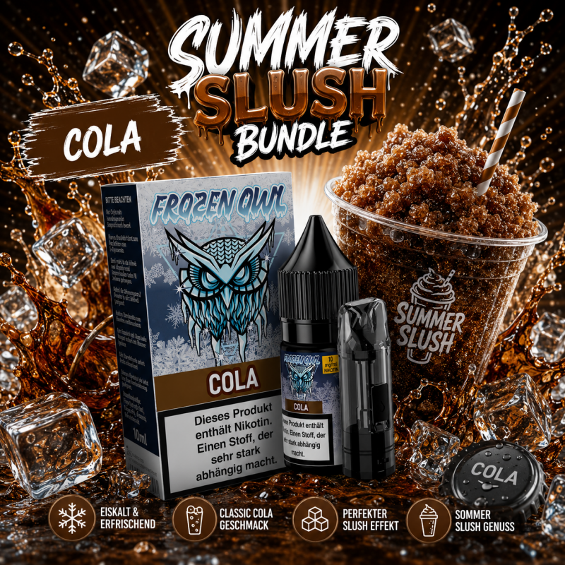 Slushy Summer Bundle: Cola Liquid 10 mg + 1 Refill Pod