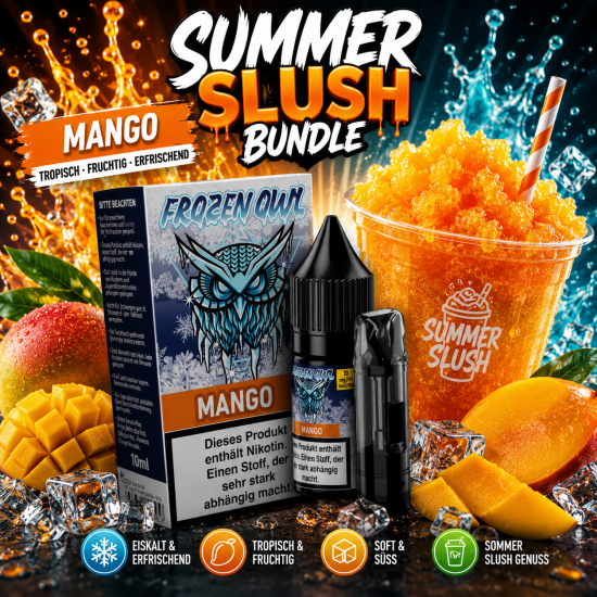 Slushy Summer Bundle: Mango Liquid 10 mg + 1 Refill Pod