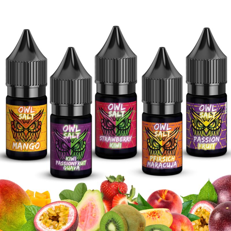 Liquid Probiersets 10 mg Tropical Love (5er Set) Startersets 10 ml OWL SALT