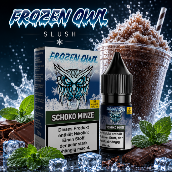 Liquid Schoko Minze Aroma - Frozen OWL 10 ml