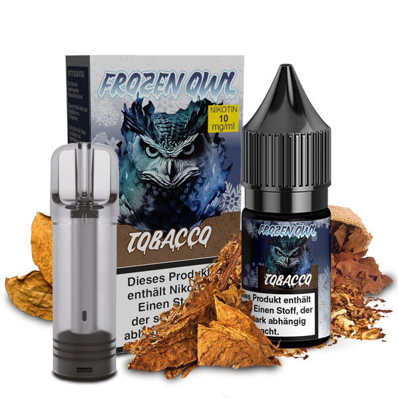 Frozen OWL Bundle Nikotinsalz Liquid 10 ml inkl. CUCO Leerpod 10 mg Tobacco
