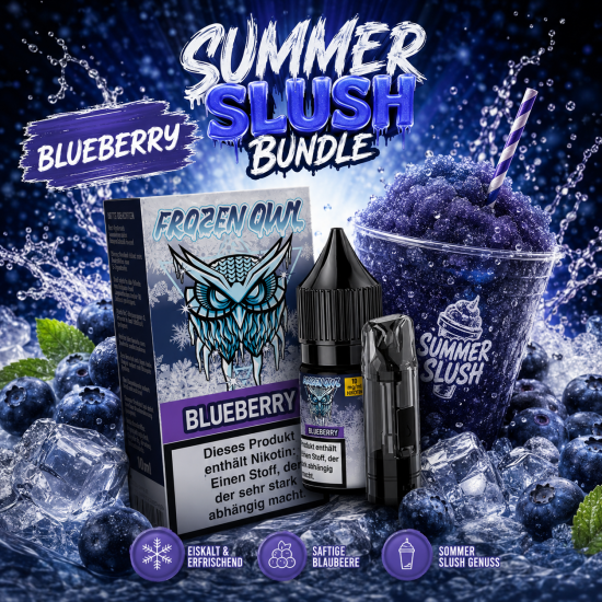 Slushy Summer Bundle: Blueberry Liquid 20 mg + 1 Refill Pod
