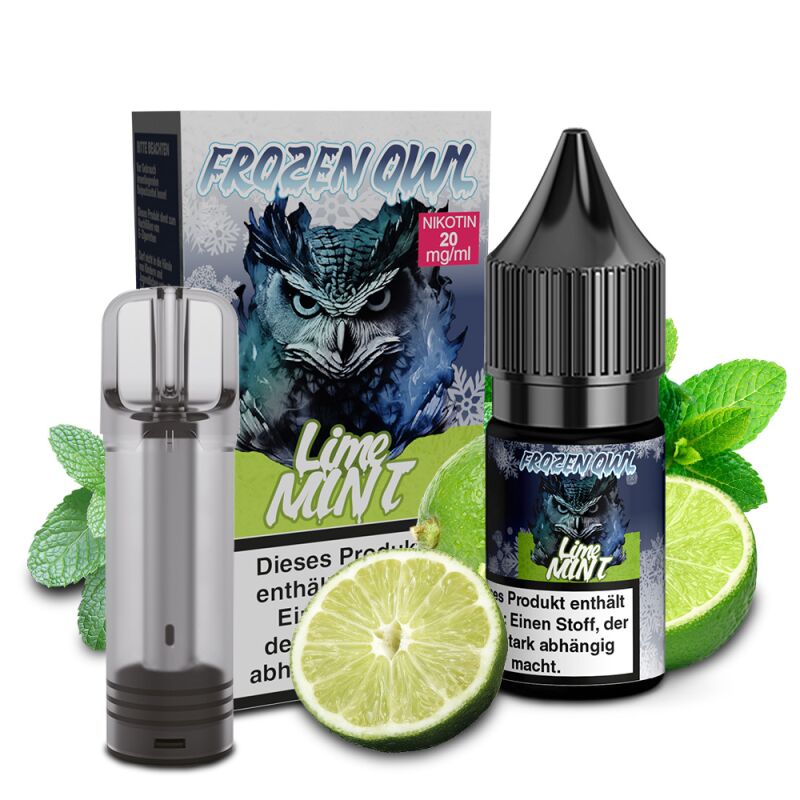 Frozen OWL Bundle Nikotinsalz Liquid 10 ml inkl. CUCO Leerpod 20 mg Lime Mint