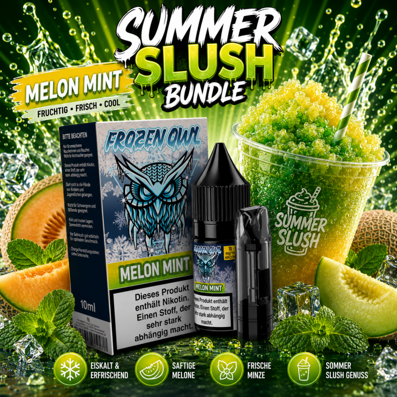 Slushy Summer Bundle: Melon Mint Liquid 20 mg + 1 Refill Pod