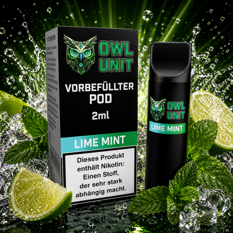 Lime Mint Pod | Prefilled Pod 2 ml (Frozen OWL Style) 10 mg