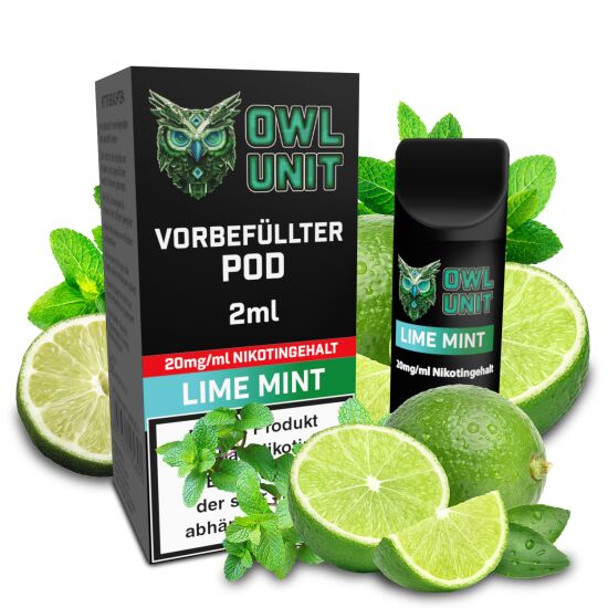 Lime Mint Pod | Prefilled Pod 2 ml (Frozen OWL Style) 20 mg