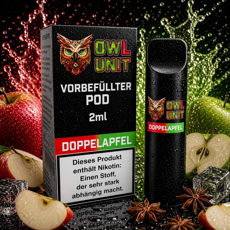 Doppelapfel Anis Pod | Prefilled Pod 2 ml (OWL SALT Style) 10 mg