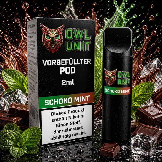 Schoko Minze Pod | Prefilled Pod 2 ml (Frozen OWL Style)...