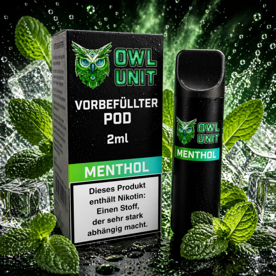 Menthol Pod | Prefilled Pod 2 ml (OWL SALT Style) 10 mg