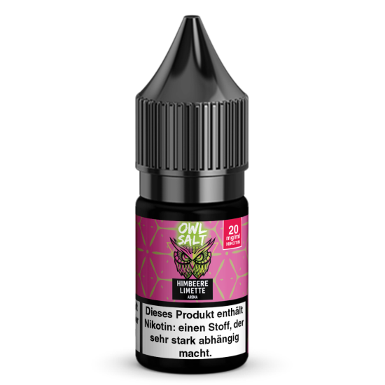 Liquid Himbeere Limette Aroma - OWL SALT 10 ml 20 mg