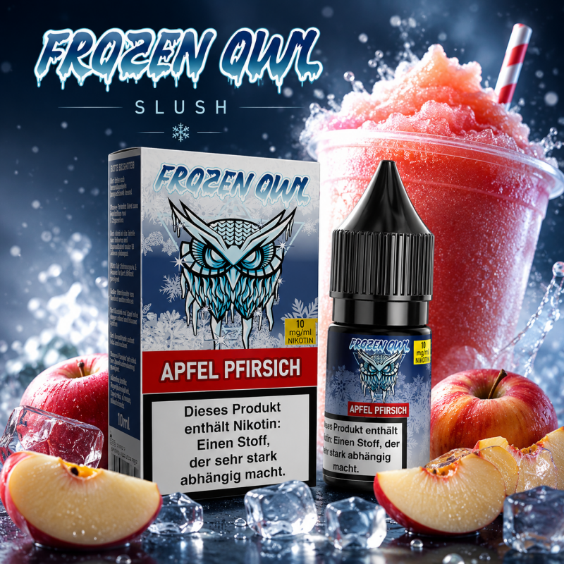 Liquid Apfel Pfirsich - Frozen OWL 10 ml
