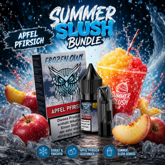 Slushy Summer Bundle: Apple Peach Liquid 10 mg + 1 Refill...